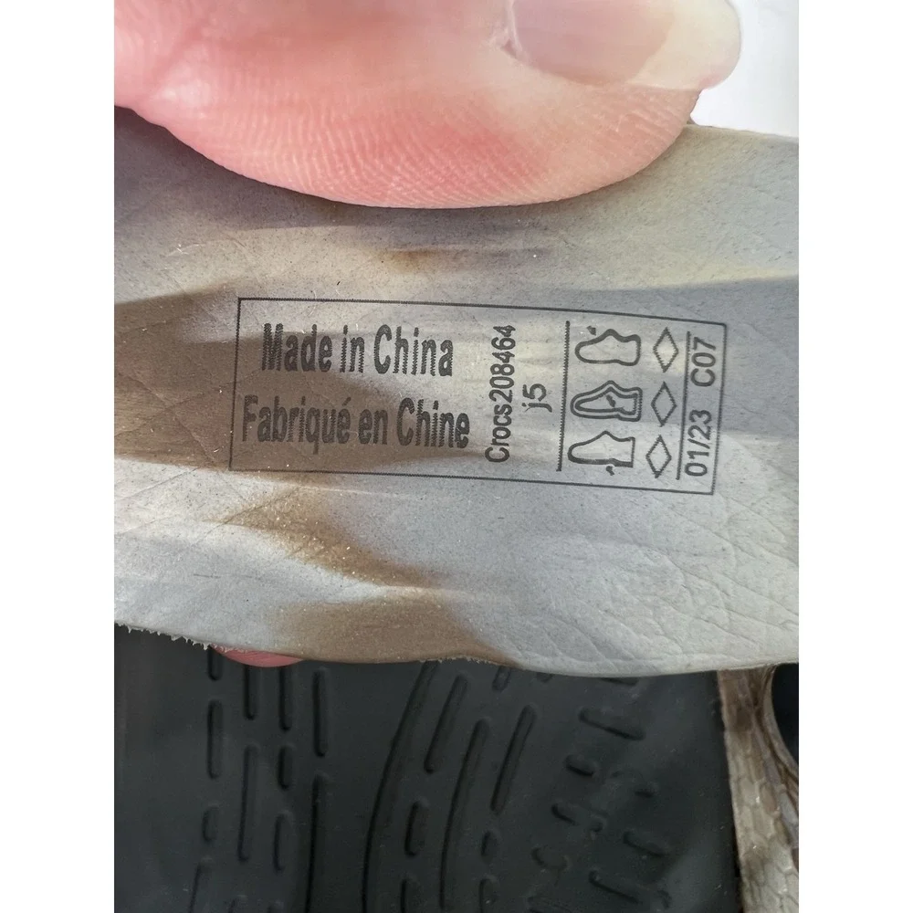 CROCS ECHO MARBLED CLOG | Gray/Brown| US J5 | GREAT CONDITION